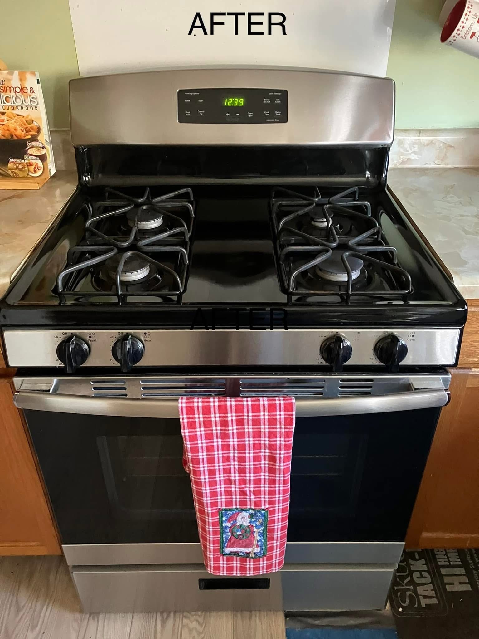 Gas stove top — After